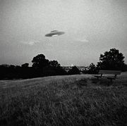 ufo in flight above park