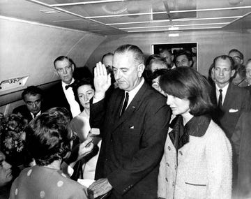 lbj sworn in as president