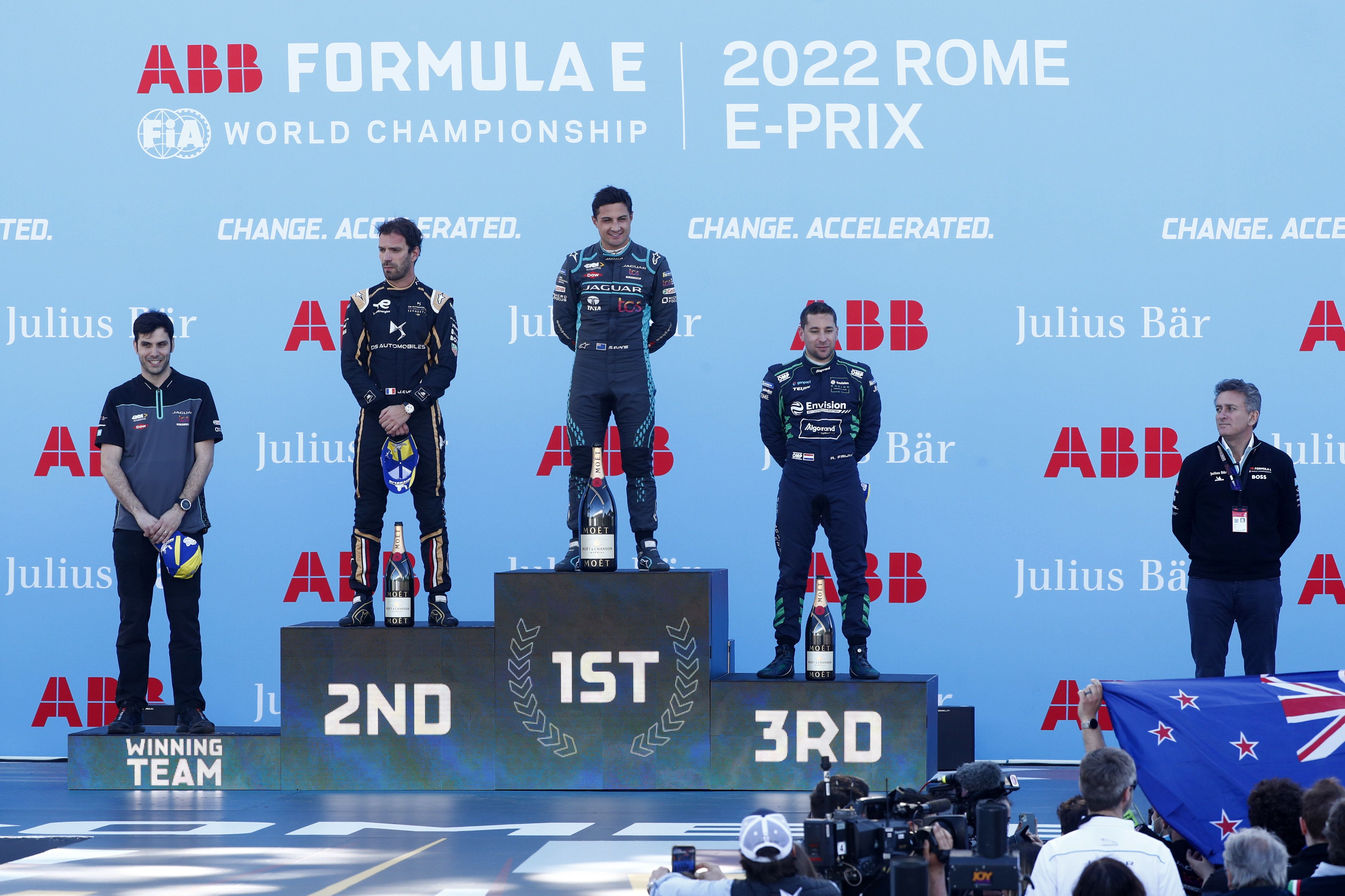 Mitch Evans Leads Jaguar to Podium Sweep at Formula E Sao Paulo E-Prix