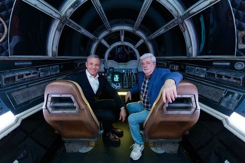 Bob Iger And George Lucas Visit Disneyland