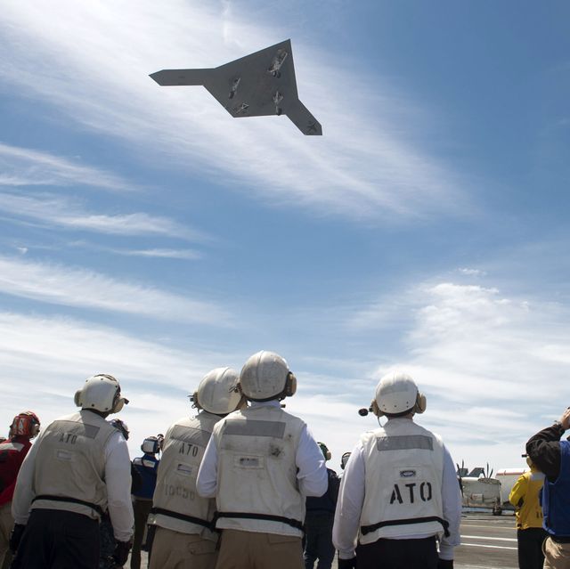 navy launches first drone from aircraft carrier