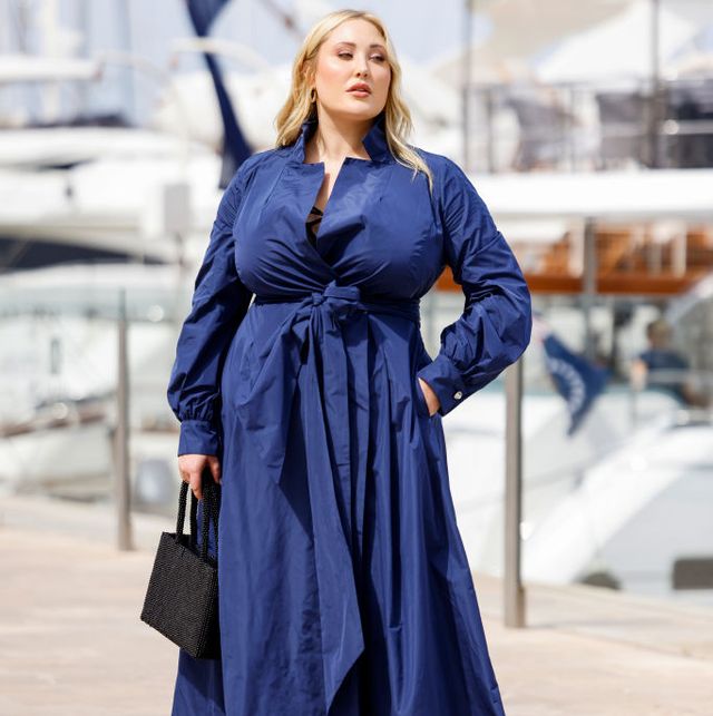 Womens Plus Size Dresses Large Bust Puff Sleeve Hide Belly Casual Loose  Pleated Midi Dress for Women Knee Length