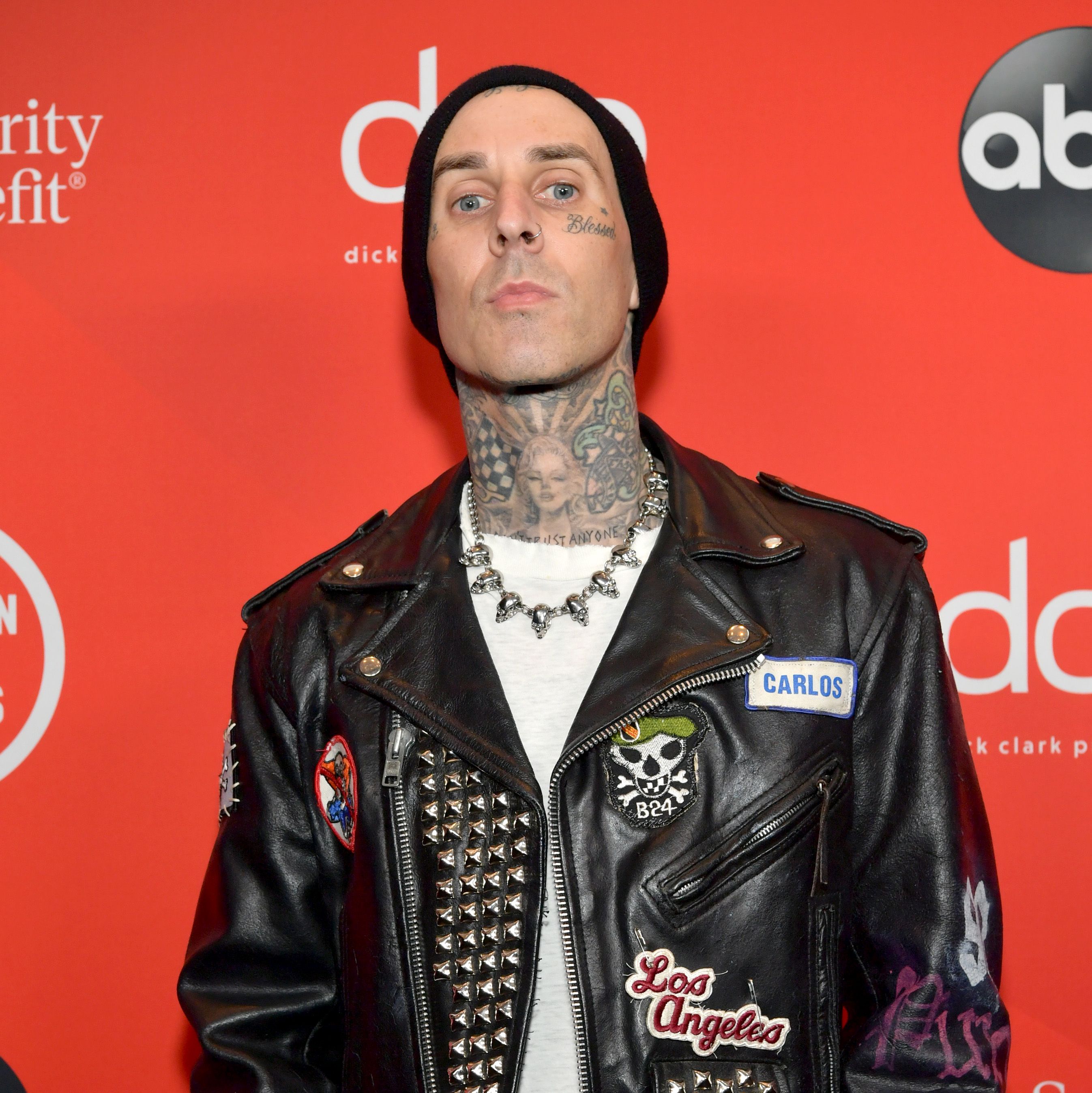 Travis Barker Rings in 2024 With a New Head Tattoo