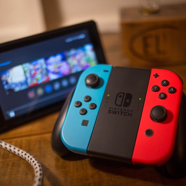a nintendo switch seen with the main controller