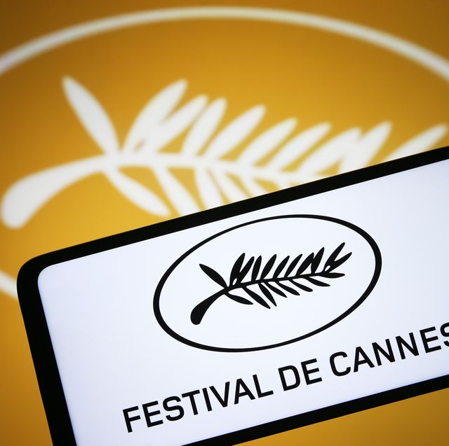 in this photo illustration, cannes film festival logo is