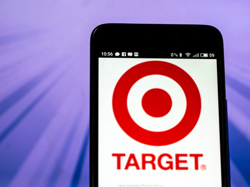 Target Corporation logo seen displayed on a smart phone