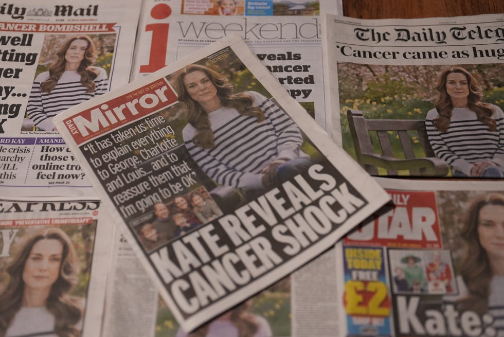 british press reacts to the princess of wales announcement on cancer diagnosis