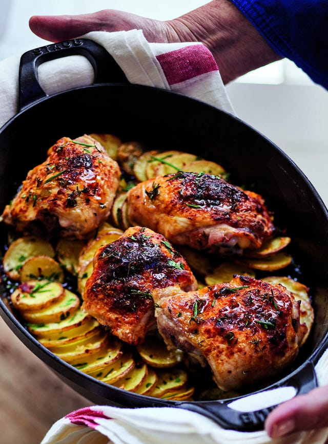 Cast Iron Skillet Chicken Breast with Vegetables