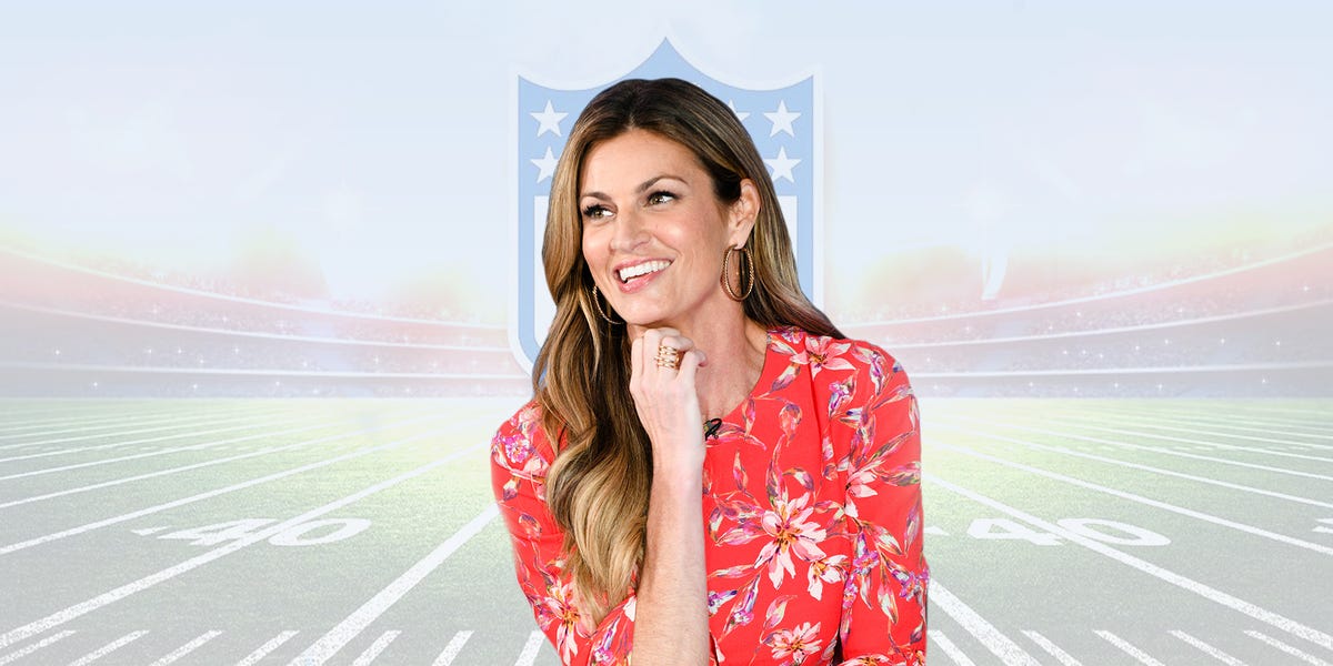 IMAGE DISTRIBUTED FOR NFL - Erin Andrews introducers WEAR, her line of NFL  clothing for women, on Tuesday, Sept. 24, 2019 in New York. (Charles  Sykes/AP Images for NFL Stock Photo - Alamy