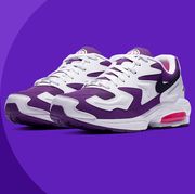 Footwear, Violet, Purple, Shoe, Sportswear, Sneakers, Walking shoe, Lilac, Athletic shoe, Basketball shoe, 