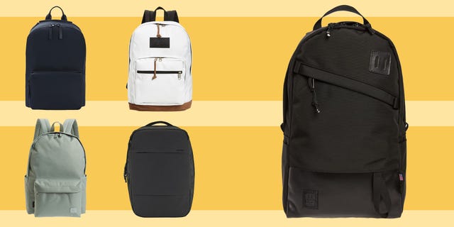 Saint Laurent Archive Logo City Backpack - White Backpacks