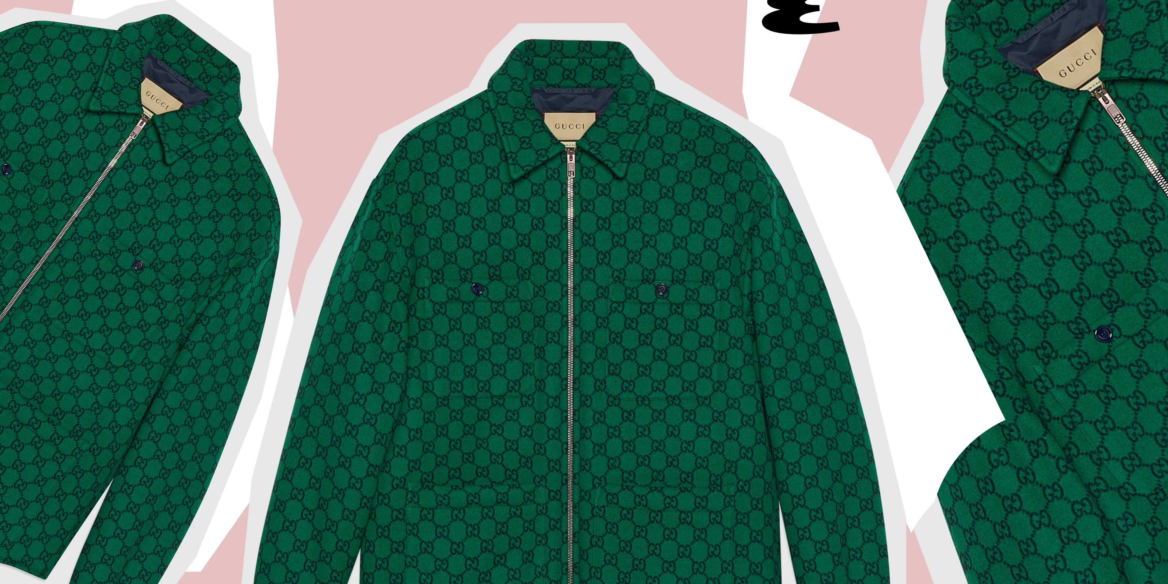 GUCCI オリーブグリーン タイトフィット レザージャケット GUCCI グッチ 03SS 国内正規品 トムフォード期 花柄 フラワー