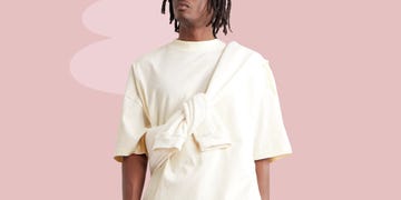 a man wearing a white shirt