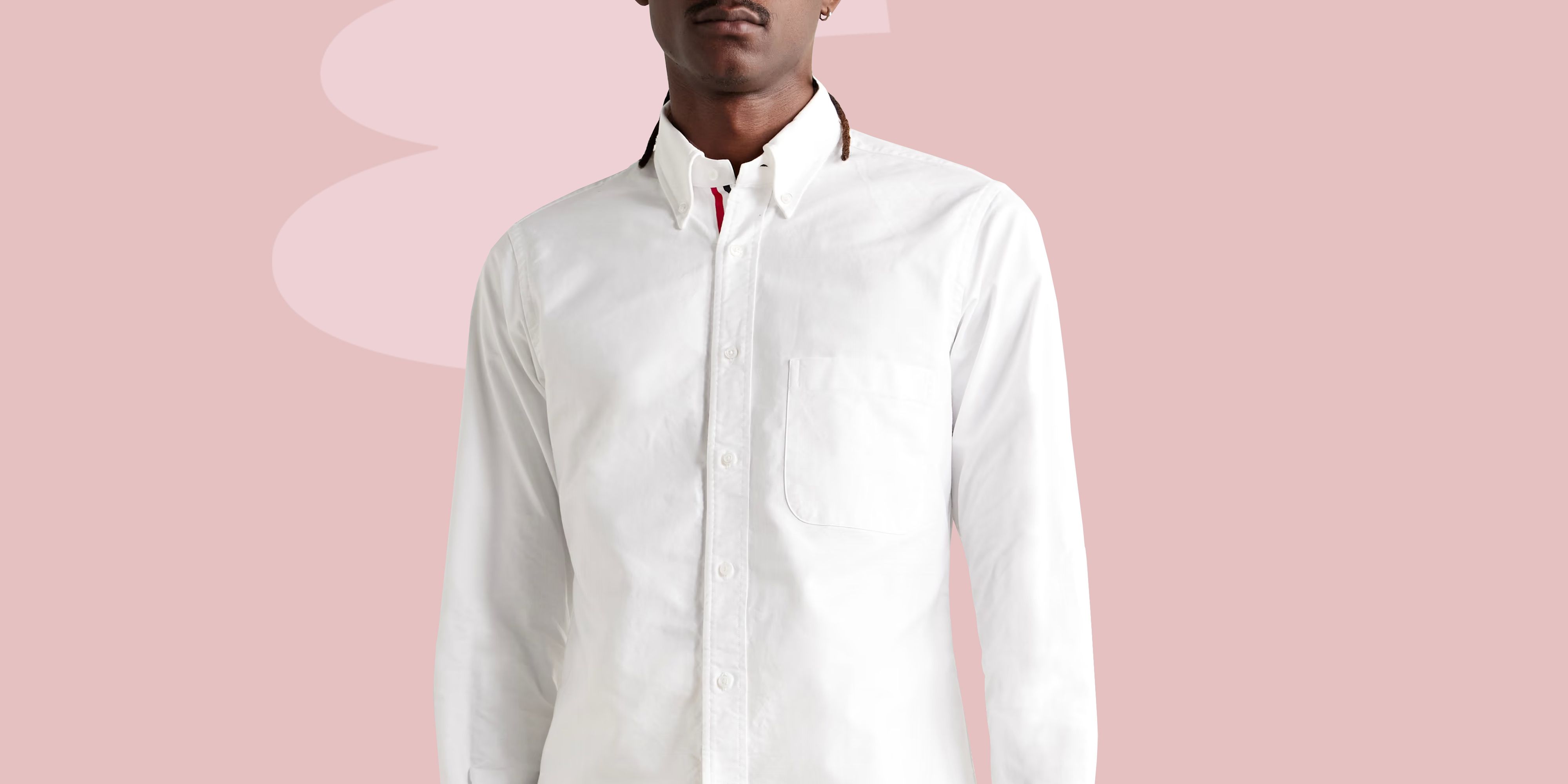 Washed Oxford Shirt For Tall Men White