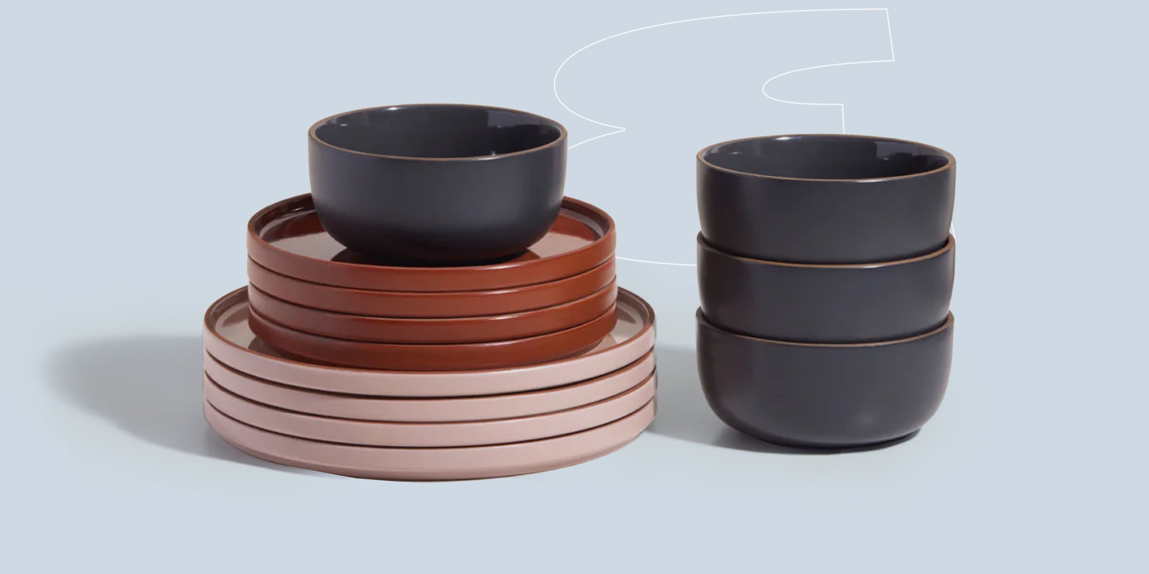 12pc Stoneware Avesta Dinnerware Set Black - Threshold™ : Target
