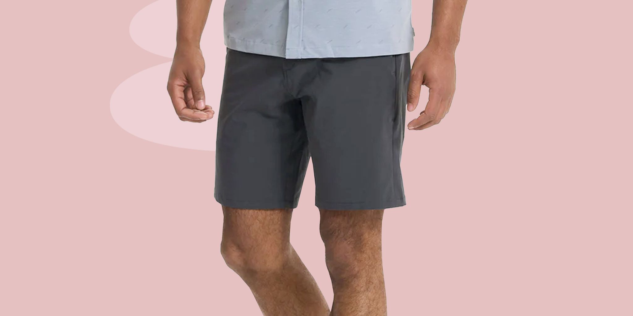 Yfashion Men Cotton Shorts Solid Color Cotton Linen Casual Cropped Pants  Summer Straight-leg Casual Beach Short Pants color