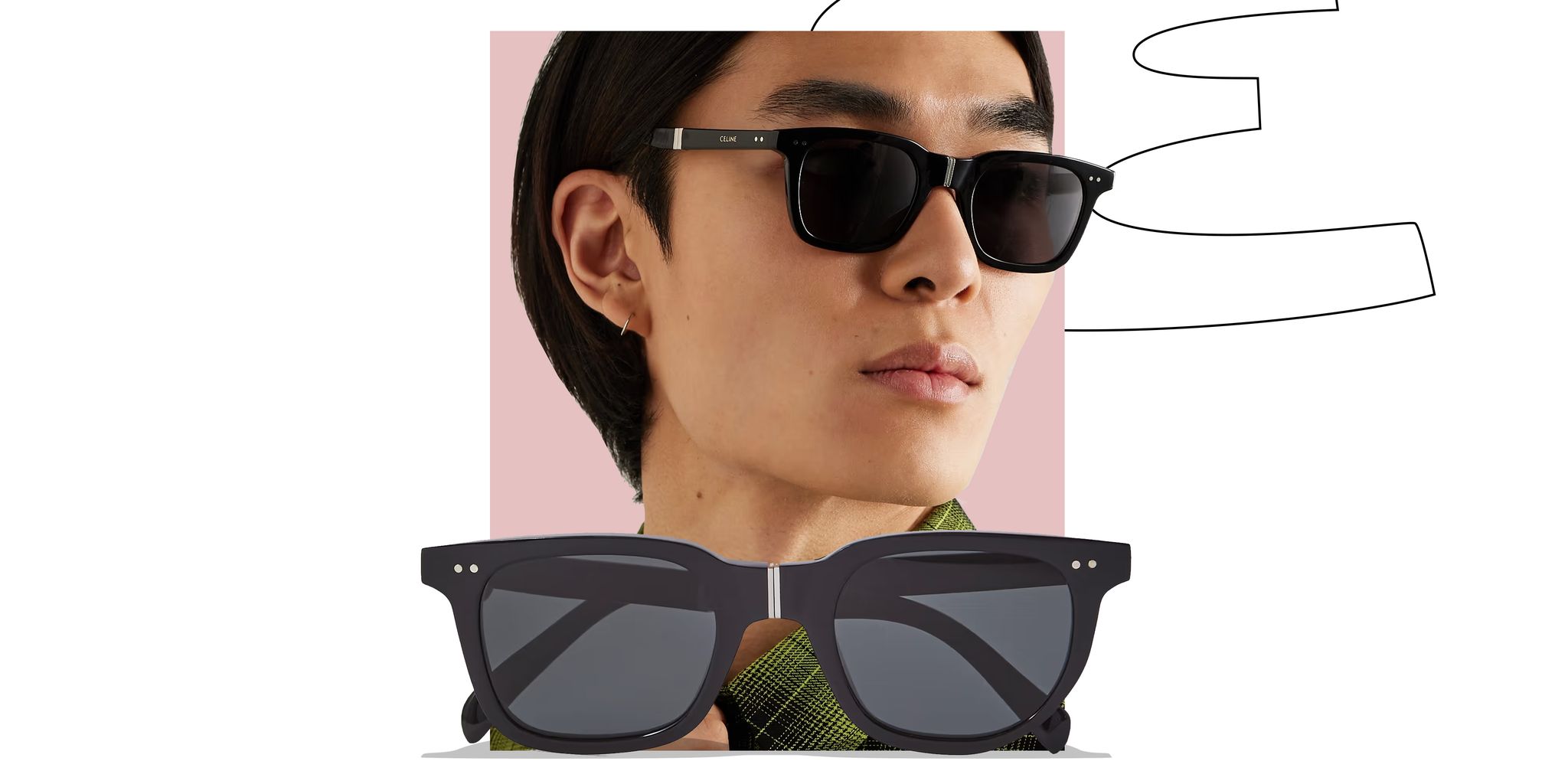 Foldable Square Sunglasses Polarized UV Protection Trendy Designer