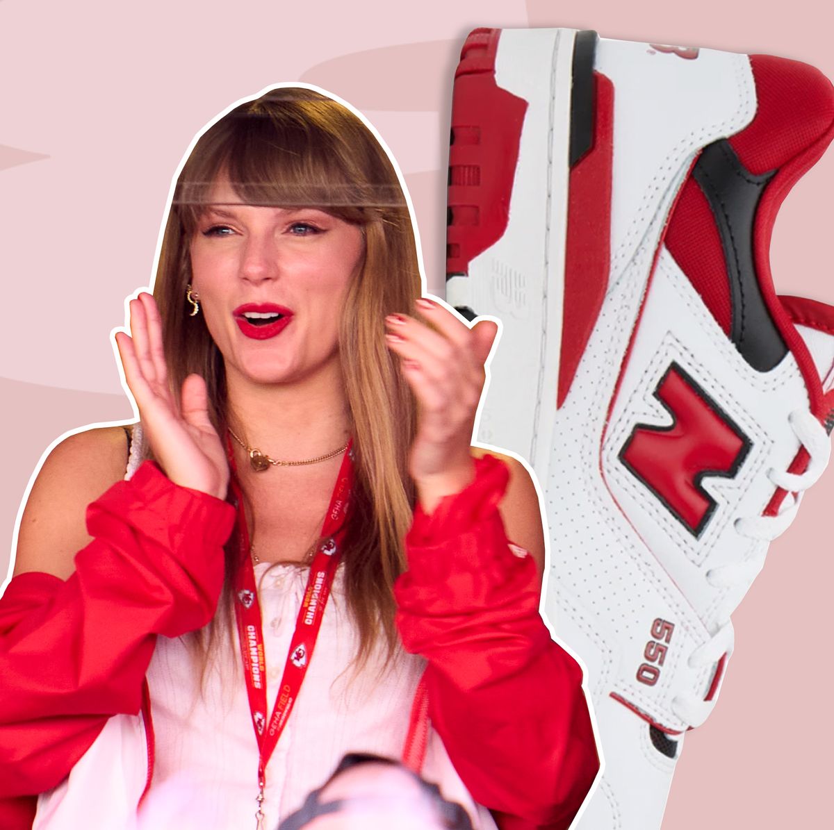 Taylor Swift Wore These New Balance 550 Sneakers at the Chiefs Game With  Travel Kelce