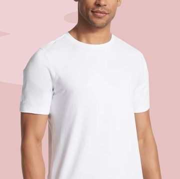 a man wearing a white shirt