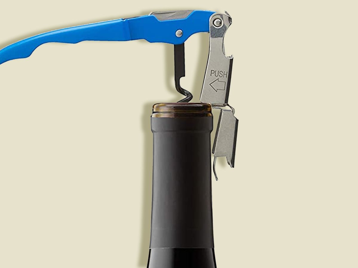Vintage Brass Hand Crank Wine Bottle Opener