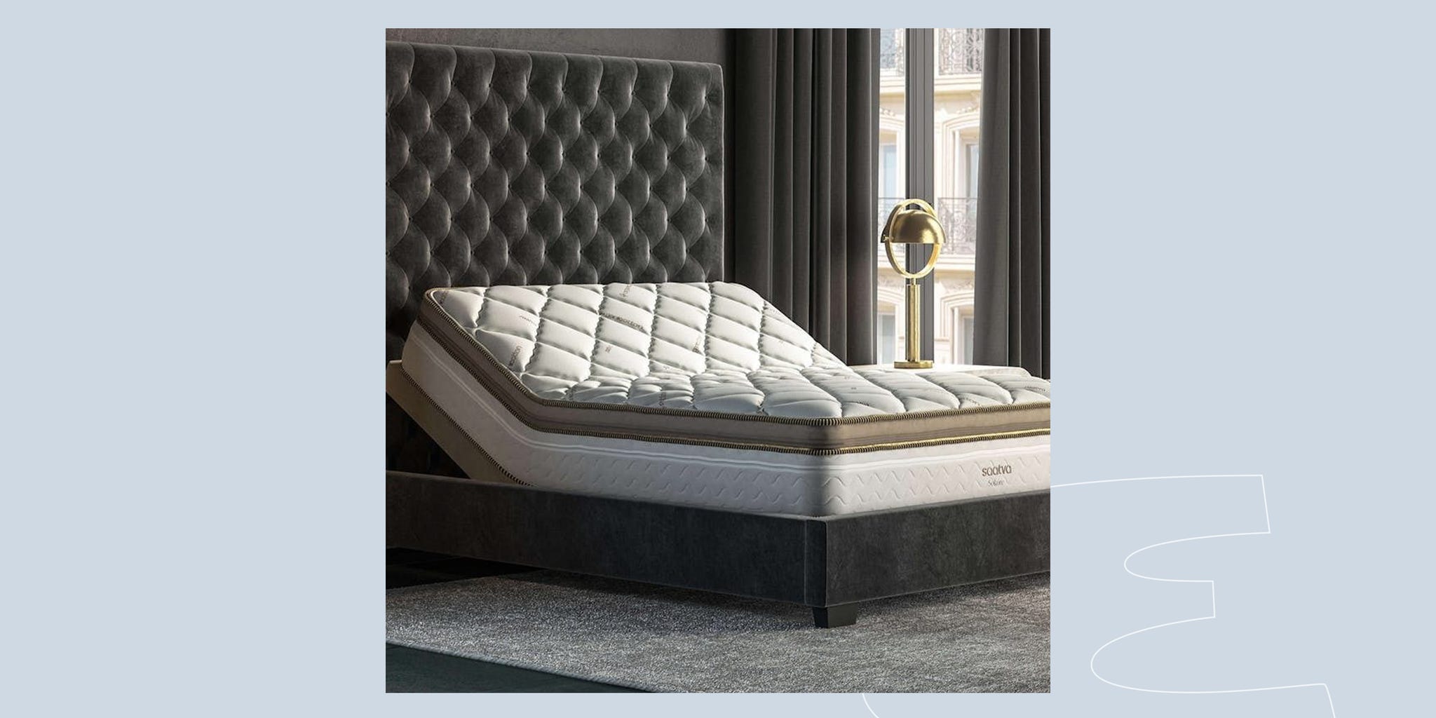 a bed in a room