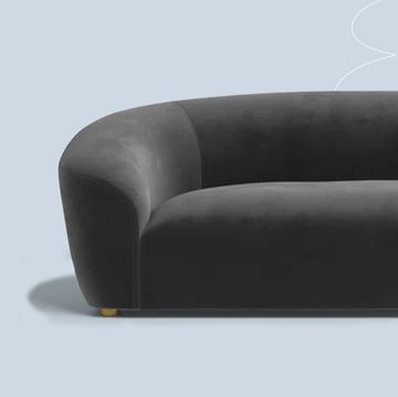 a black leather couch