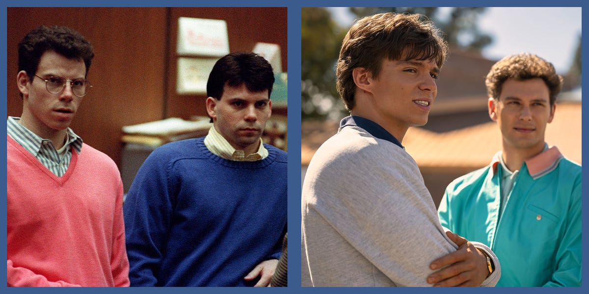 The actors of Lyle and Erik Menendez compared to their real-life counterparts