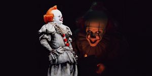 Costume, Tooth, Darkness, Fictional character, Costume design, Acting, Fiction, Humour, Tongue, Clown, 