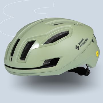 a white and green helmet