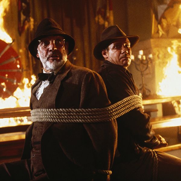 actors sean connery and harrison ford on the set of the film indiana jones and the last crusade, directed by steven spielburg photo by murray closesygmasygma via getty images in indiana jones movies in order