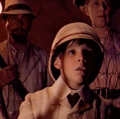 a 9 year old indy in a scene from the young indiana jones chronicles