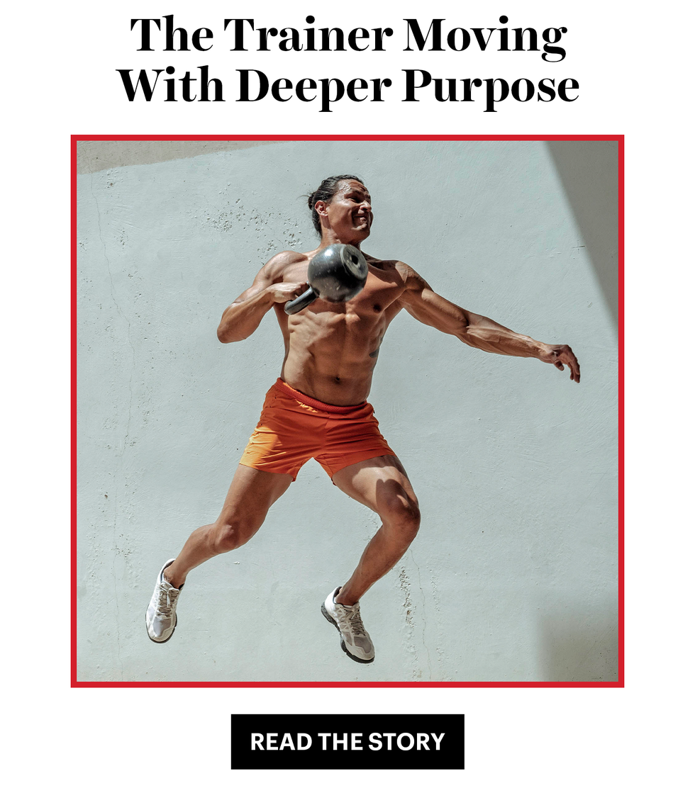 the trainer moving with deeper purpose