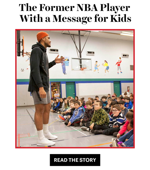 the former nba player  with a message for kids