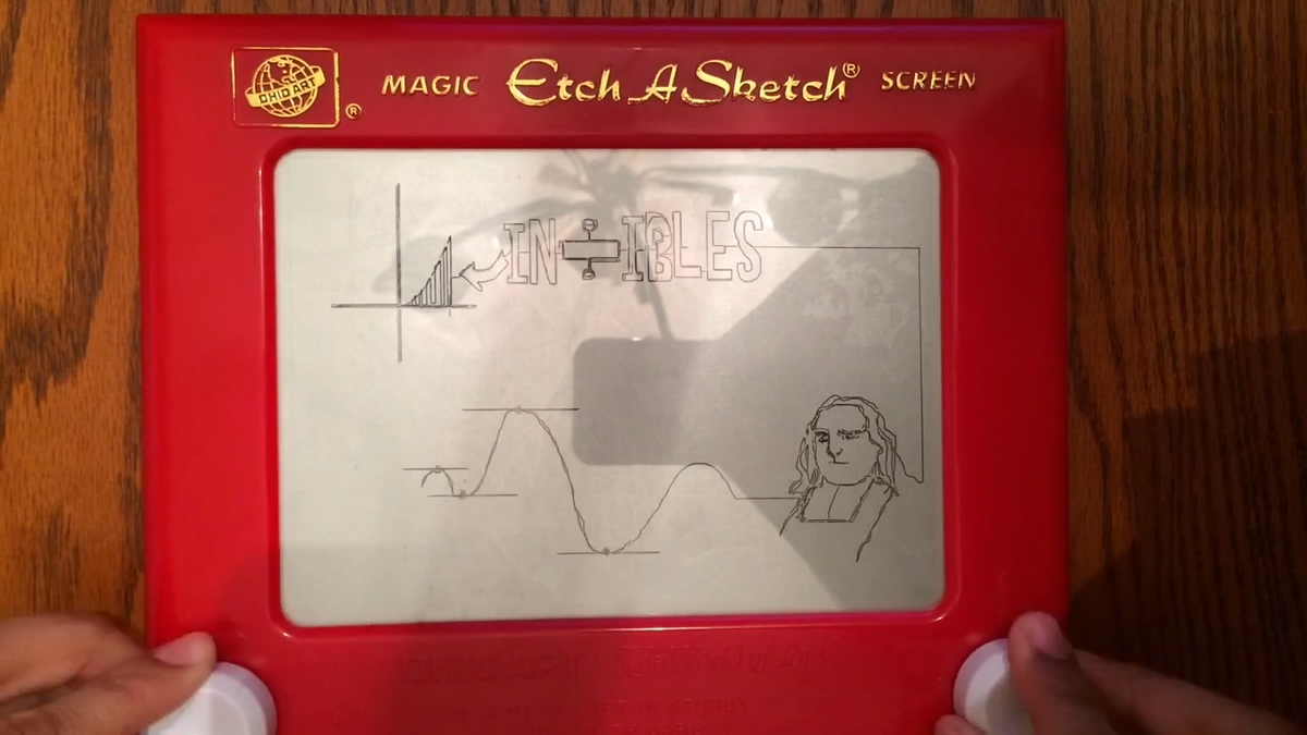 Miniature Mini Etch A Sketch - Display Only - Does Not Work