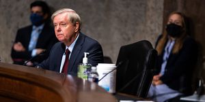 washington, dc   september 16  sen lindsey graham r sc, speaks during a hearing of the senate appropriations subcommittee reviewing coronavirus response efforts on september 16, 2020 in washington, dc  photo by anna moneymaker poolgetty images