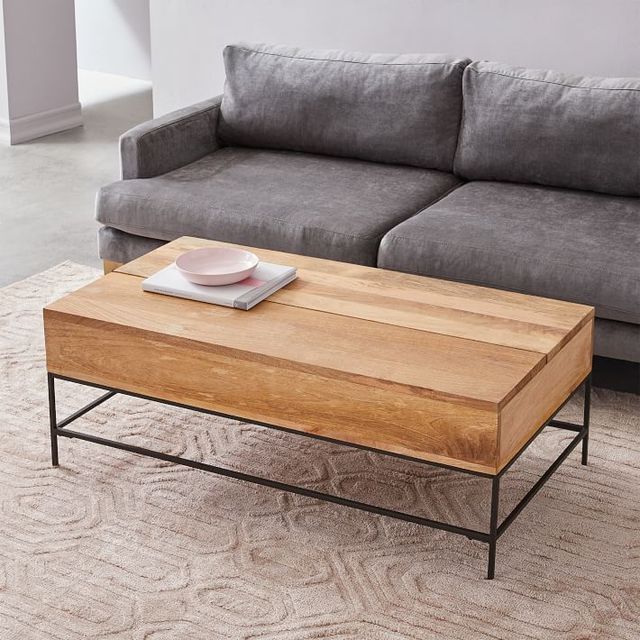 Furniture, Coffee table, Table, Couch, Sofa bed, Rectangle, Wood, Hardwood, Floor, Interior design, 