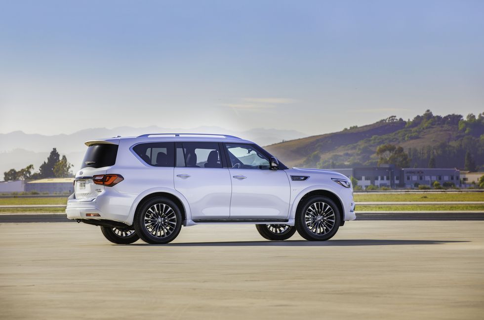 the infiniti qx80 stands out in a luxury suv crowd