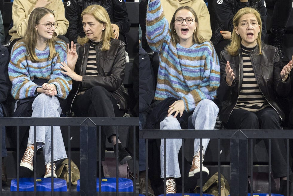 la infanta cristina y johanna zott, novia de pablo urdangarin, felices en el balonmano