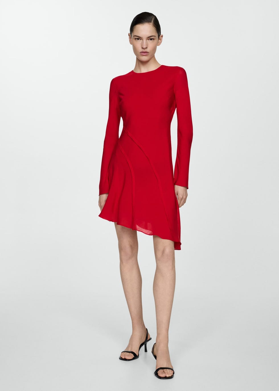 vestido rojo de mango outlet por 18 euros