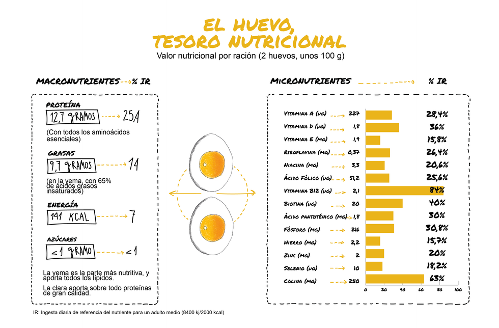 micronutrientes y macronutrientes del huevo
