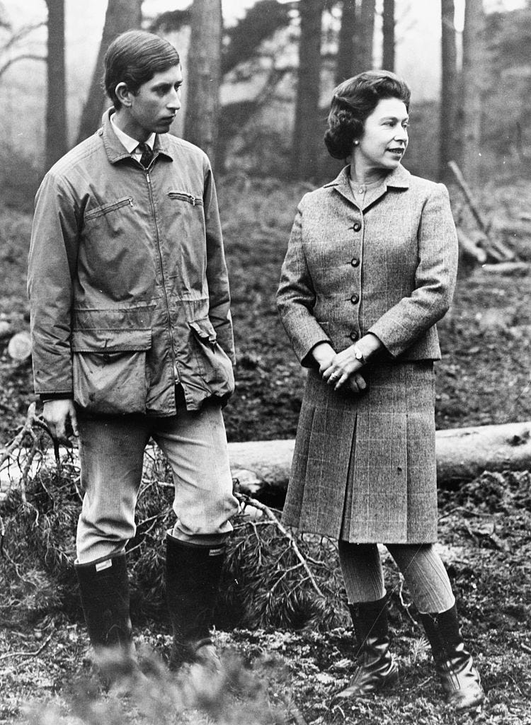 princes charles and queen elizabeth ii