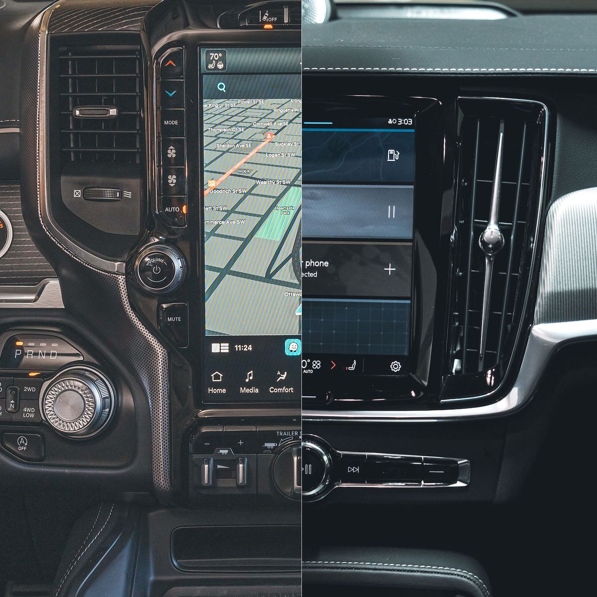 ram 1500 and volvo s90 infotainment systems