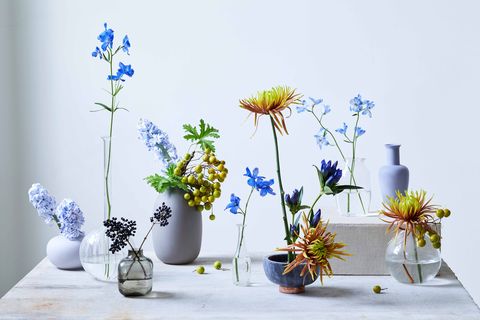 ingrid carozzi chrysanthemum bud vase arrangement