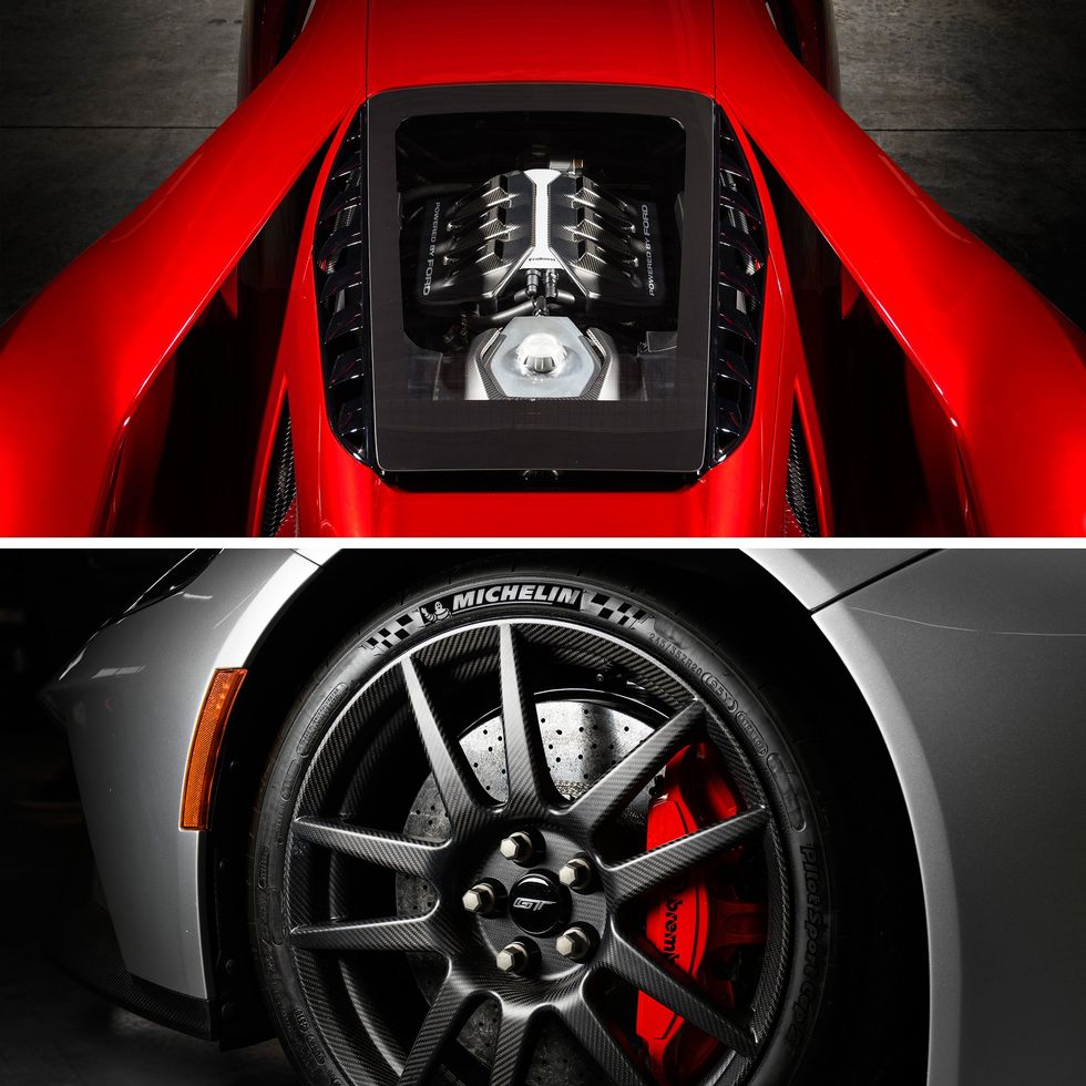 Ford GT engine and wheel detail