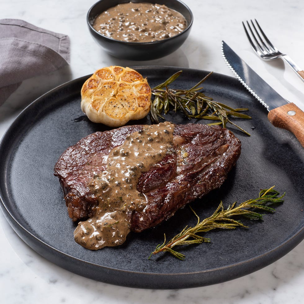 steak on a plate