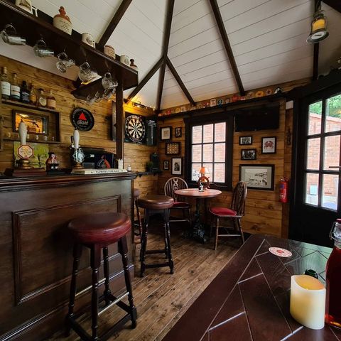 interior of english style pub