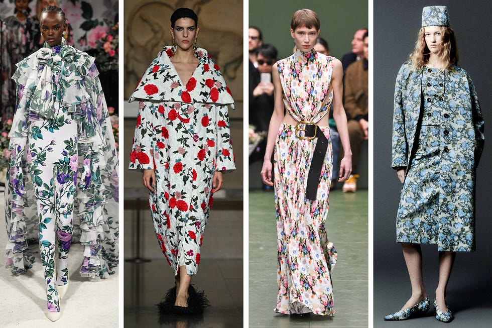 wallpaper florals fall fashion trends