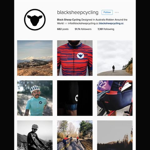 Black Sheep Cycling's Instagram feed. 