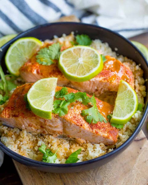 instant pot chipotle lime salmon bowl