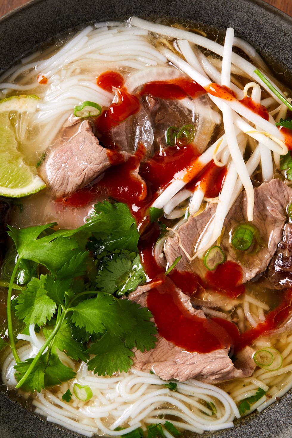 instant pot pho with cilantro and lime